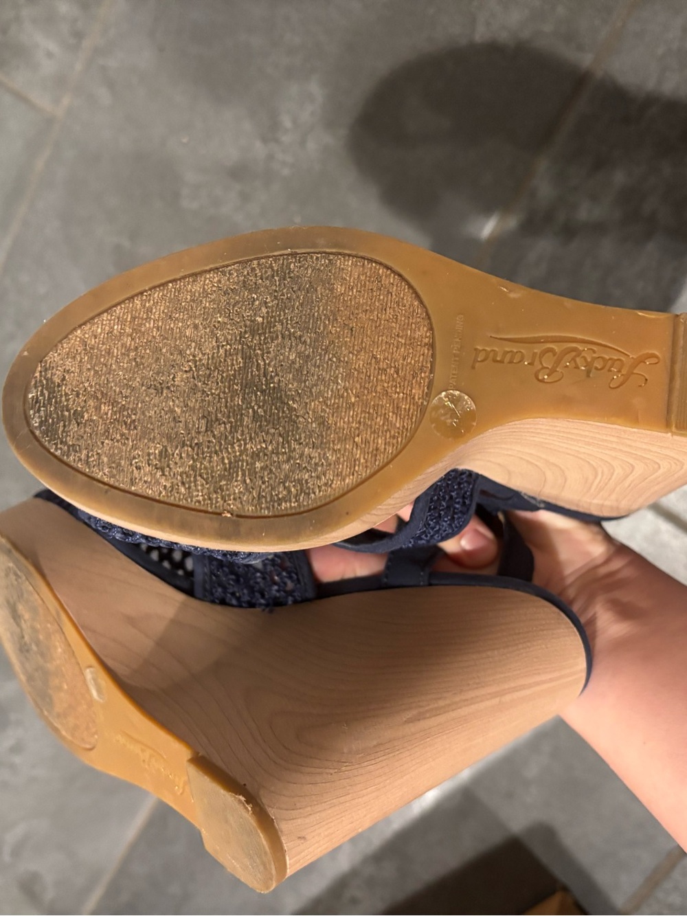 Lucky brand navy blue wedges size 8.5 - Picture 4 of 5